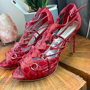 WHBM Red Crocodile/Snake
Skin Stilletos